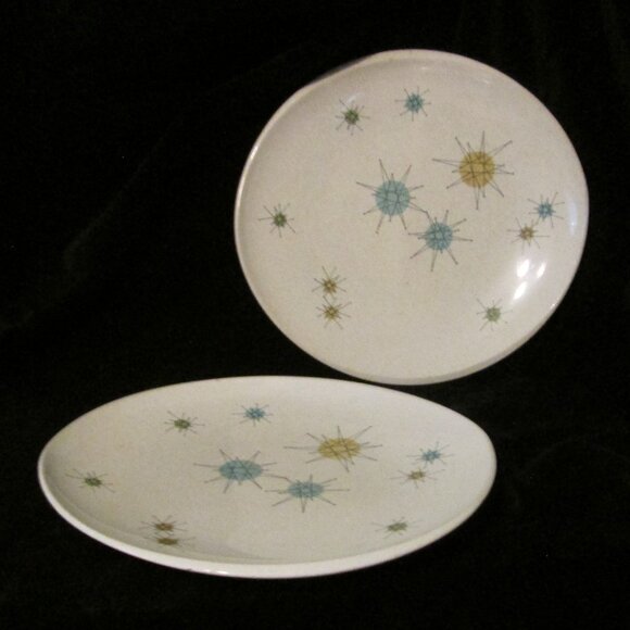 2 Vintage Franciscan Atomic Starburst Dinner Plates - Picture 2 of 7